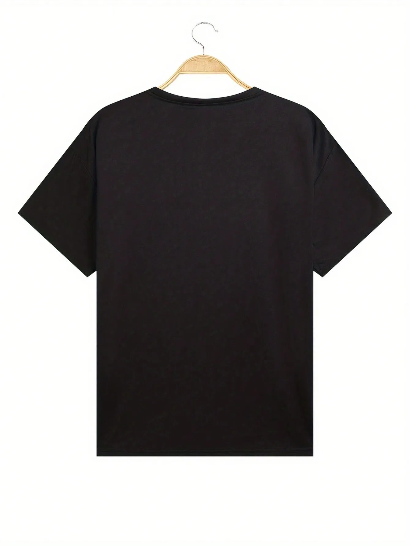 1pc Men's Fashion Arabic Print Poncho-Style T-Shirt