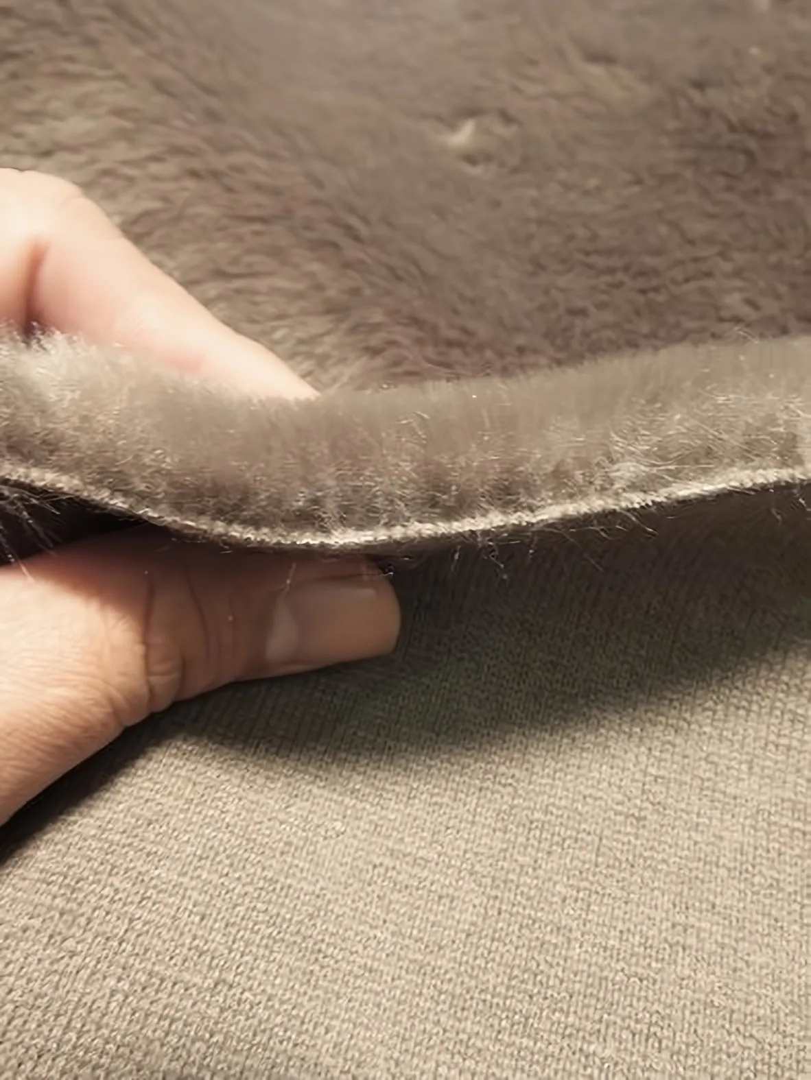 Amber Half Shag Faux Fur Fabric (Beaver)(Knit Backing) / Sold By The Yard