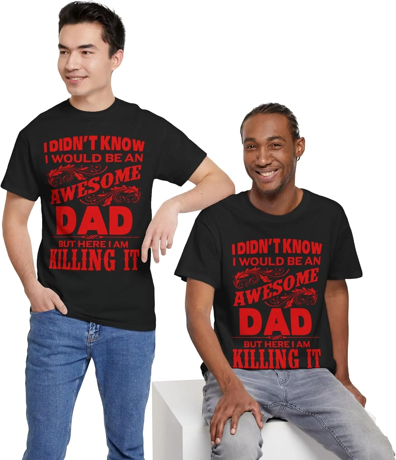 Awesome dad pops Statement Killing it Funny Father's Day Unisex Tee, Dad Shirt, Gift for Him, Best Dad Ever, Daddy T-Shirt