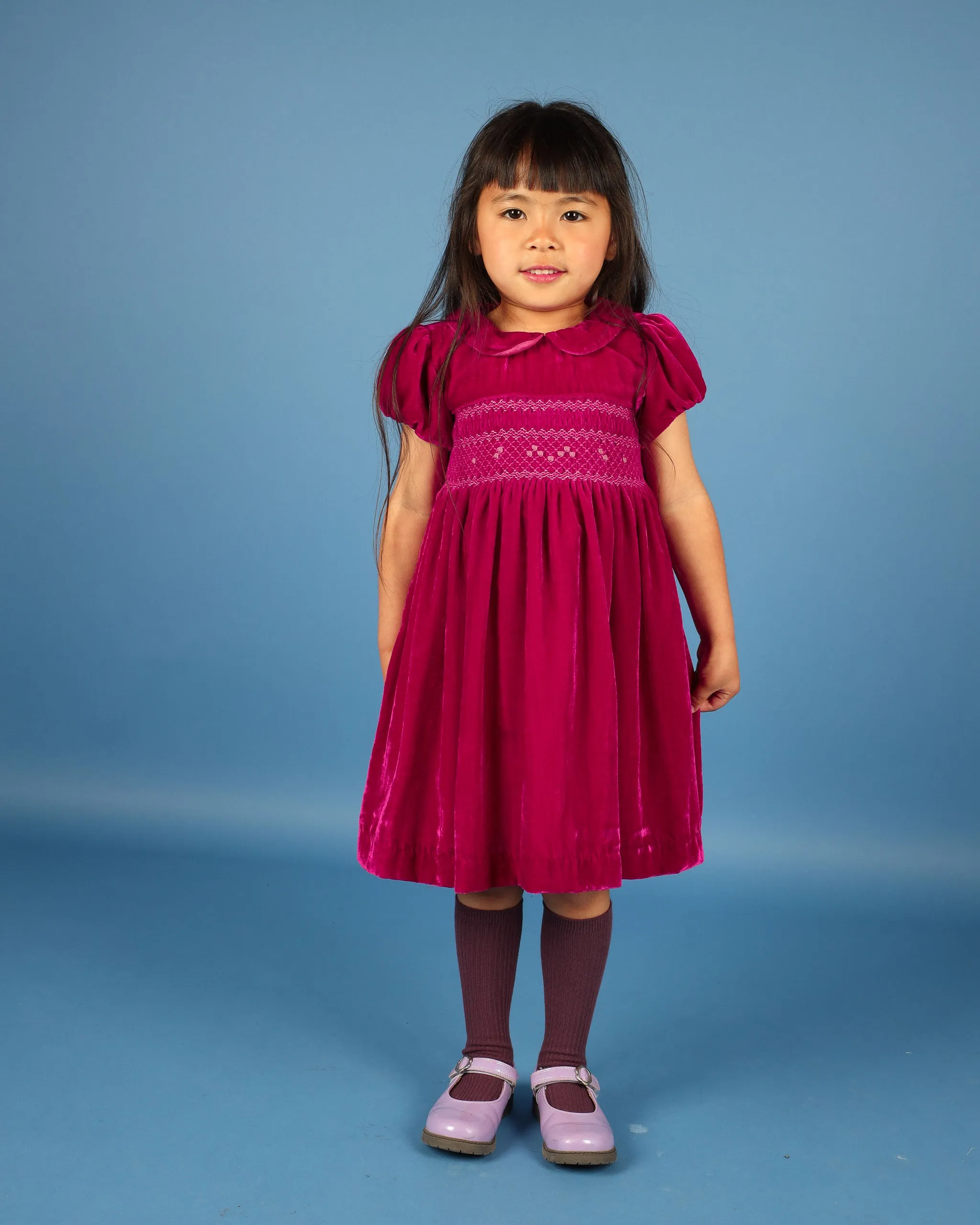 Bellatrix Pink Velvet Dress - Question Everything FW24