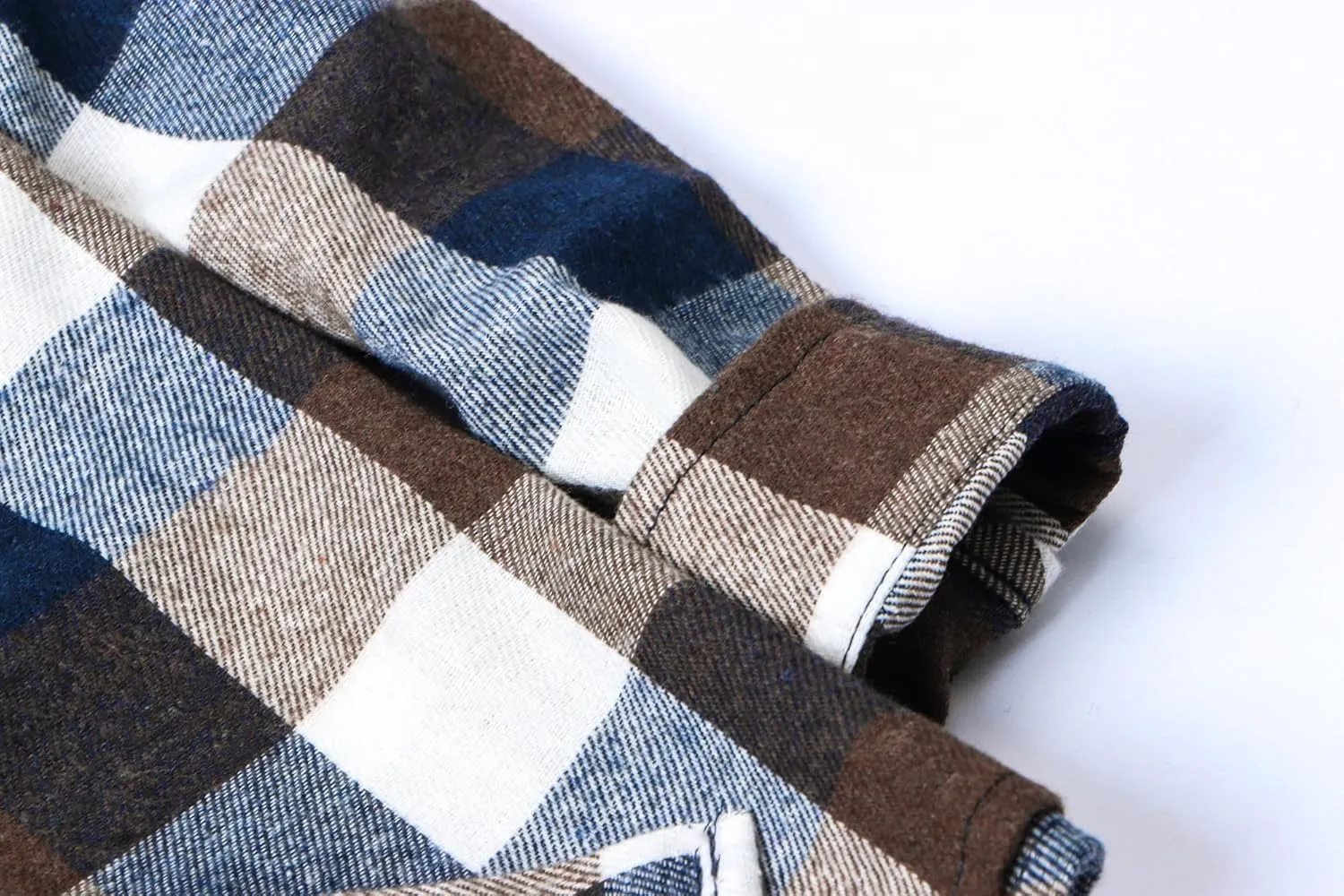 Betusline Boy and Men Button Down Plaid Shirt