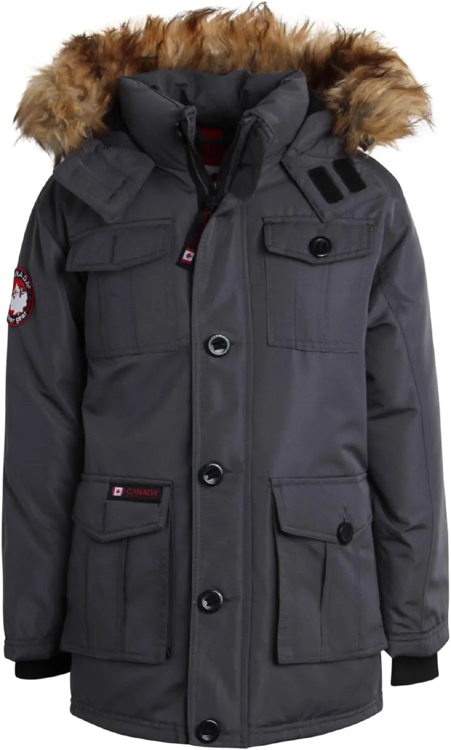 CANADA WEATHER GEAR Boys' Winter Jacket - Heavyweight Water and Wind Resistant Hooded Parka Ski Jacket for Boys (Sizes: 5-20)
