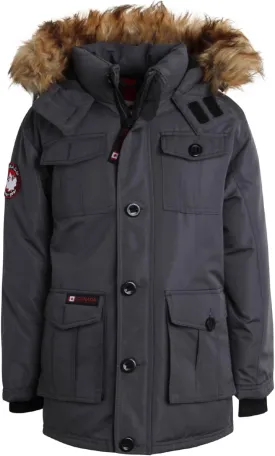 CANADA WEATHER GEAR Boys' Winter Jacket - Heavyweight Water and Wind Resistant Hooded Parka Ski Jacket for Boys (Sizes: 5-20)
