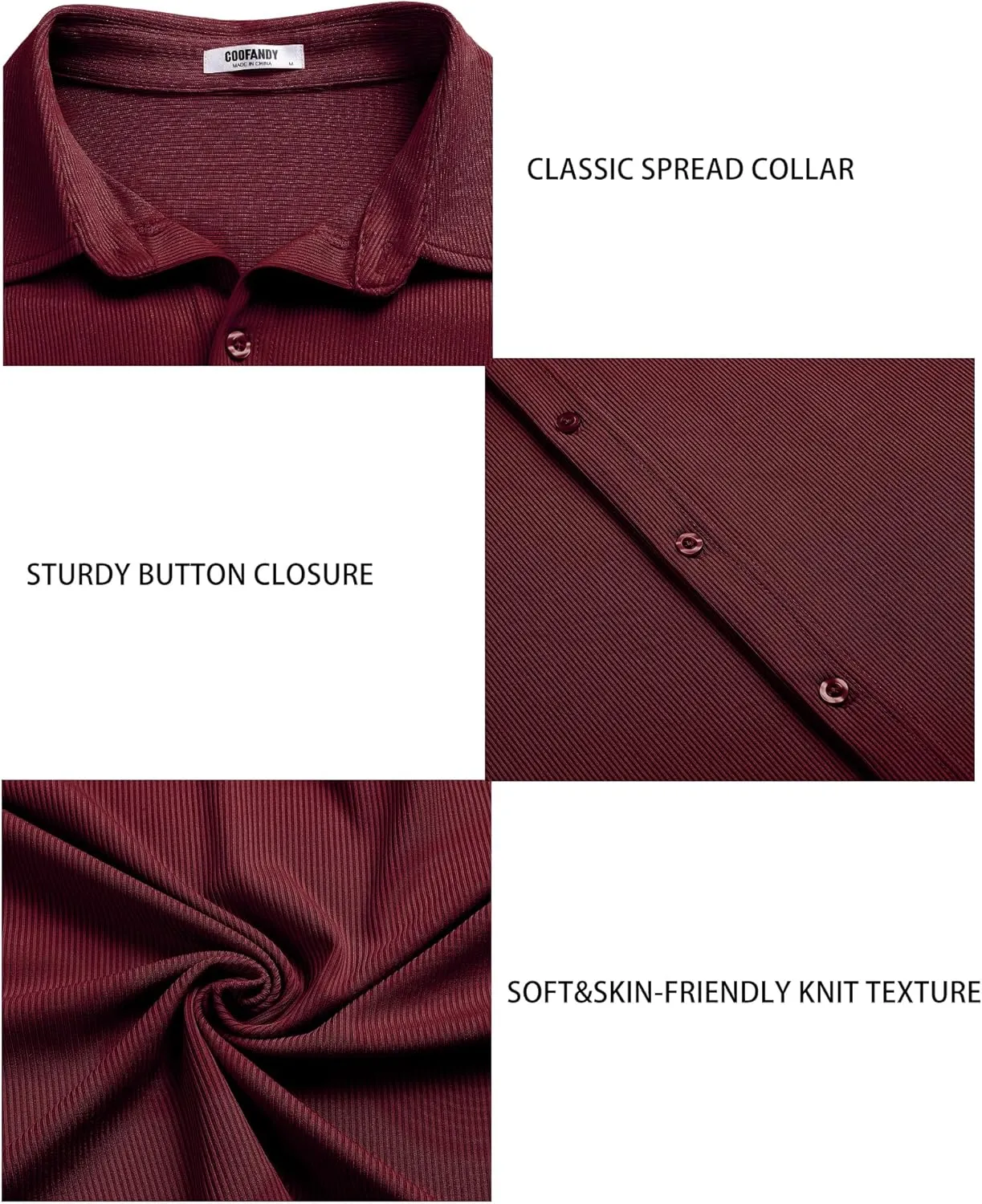 COOFANDY Men's Short Sleeve Wrinkle Free Knit Polo Shirt Causal Button Down Summer Camp Beach Shirts