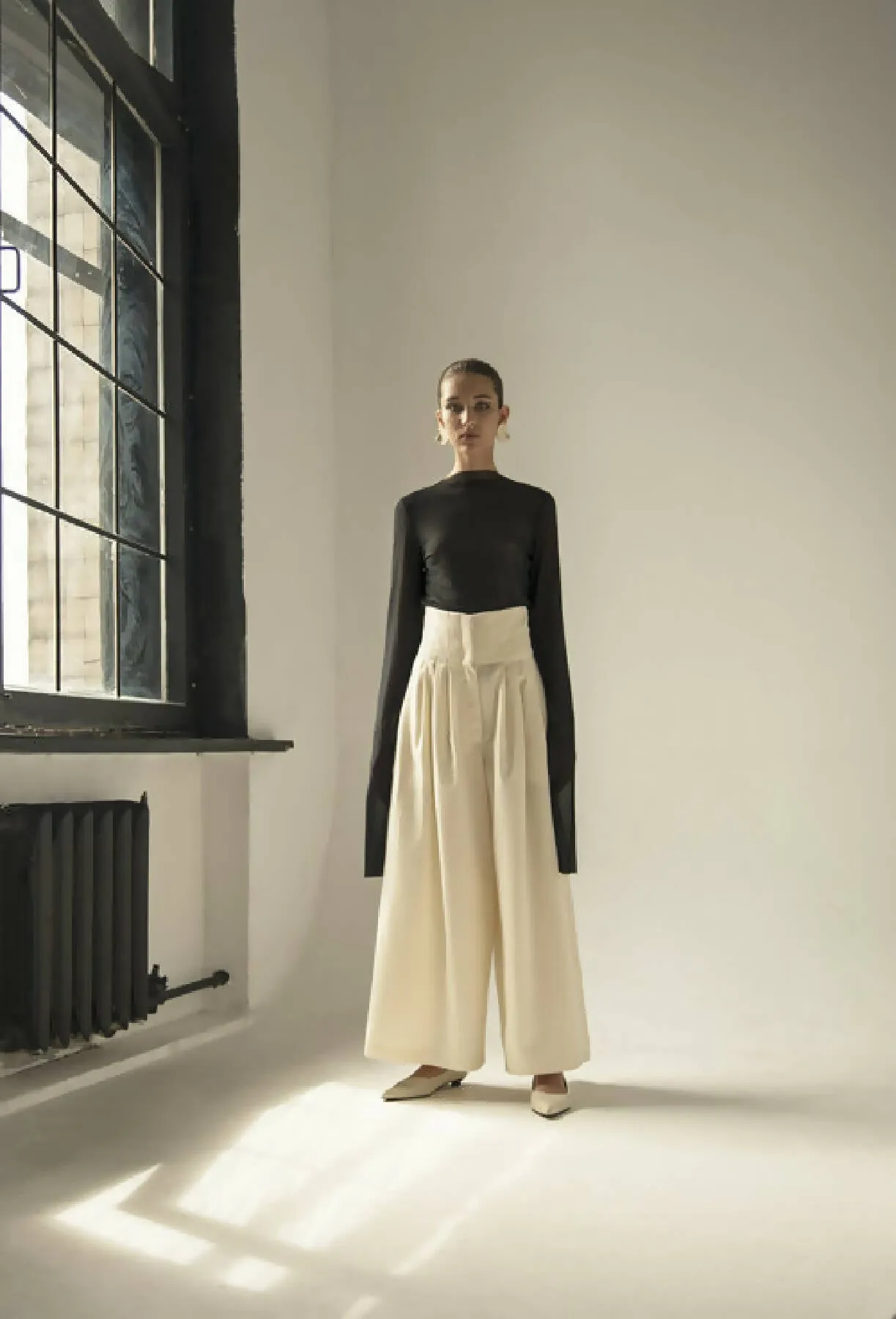 CREAM VINTAGE WOOL PANTS