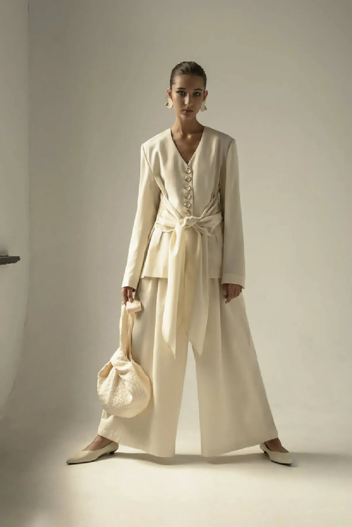 CREAM VINTAGE WOOL PANTS