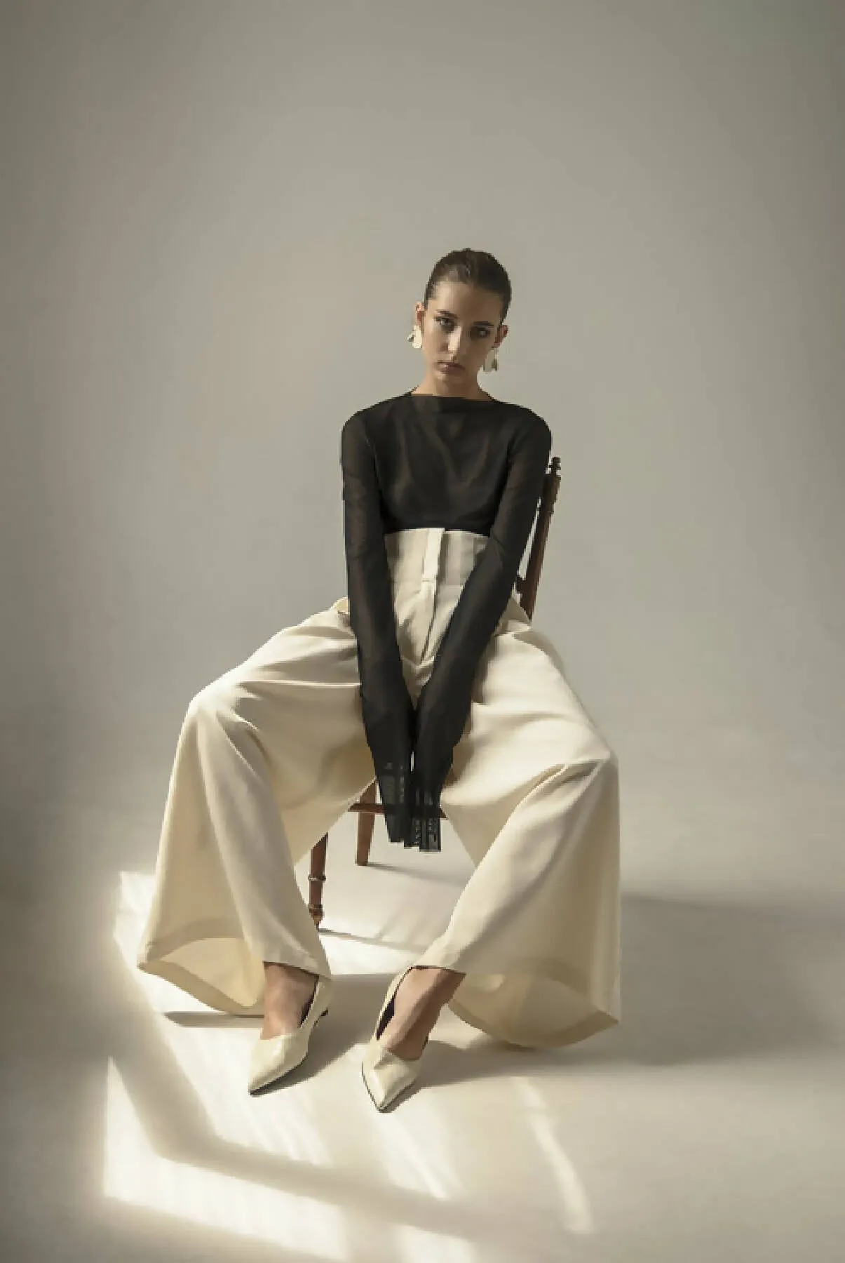 CREAM VINTAGE WOOL PANTS