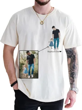 Customized Dad Shirt with Photos, Personalized Dad Shirt with Kids Names, for Dad Grandpa Papa