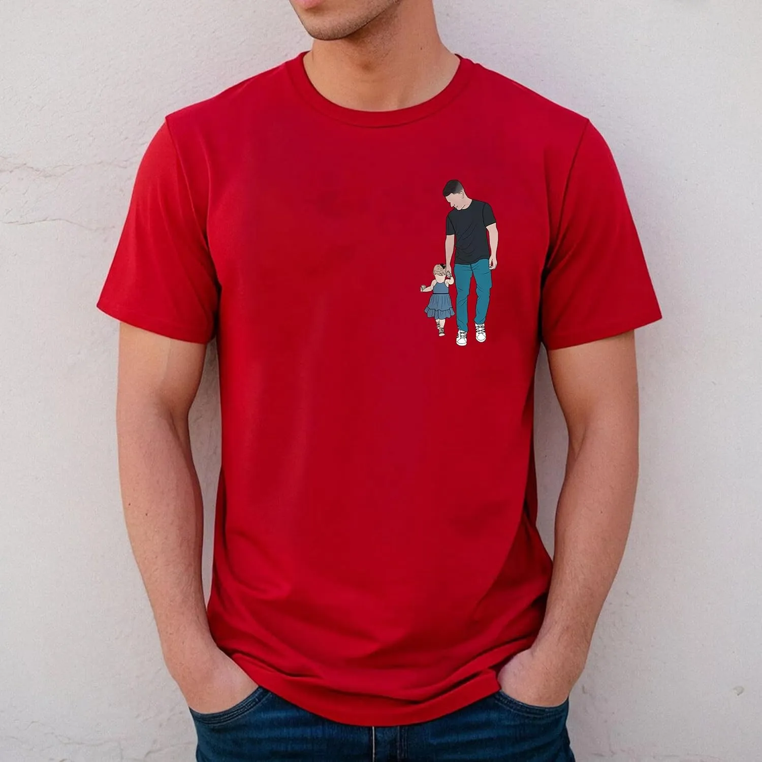 Customized Dad Shirt with Photos, Personalized Dad Shirt with Kids Names, for Dad Grandpa Papa