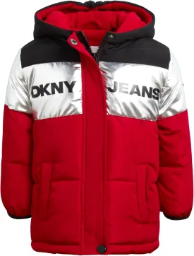 DKNY Baby Boys' Winter Jacket - Quilted Fleece Lined Puffer Parka Coat - Heavyweight Winter Coat for Infants (Sizes: 12M-24M)