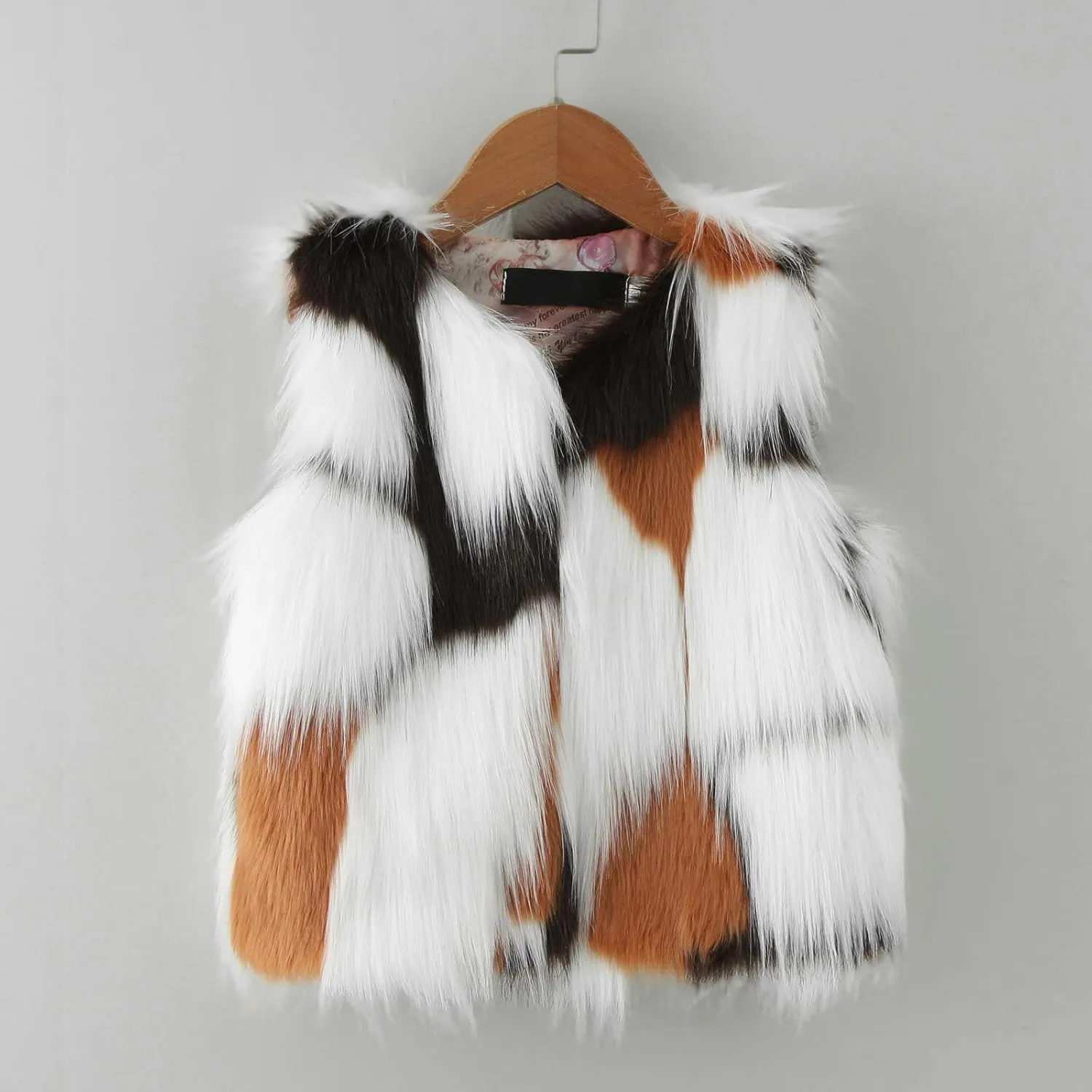 Girls Faux Fur Vest Coat Fleece Jacket Toddler Baby Girls Winter Thick Warm Waistcoat Gilet Outerwear Furry Vest
