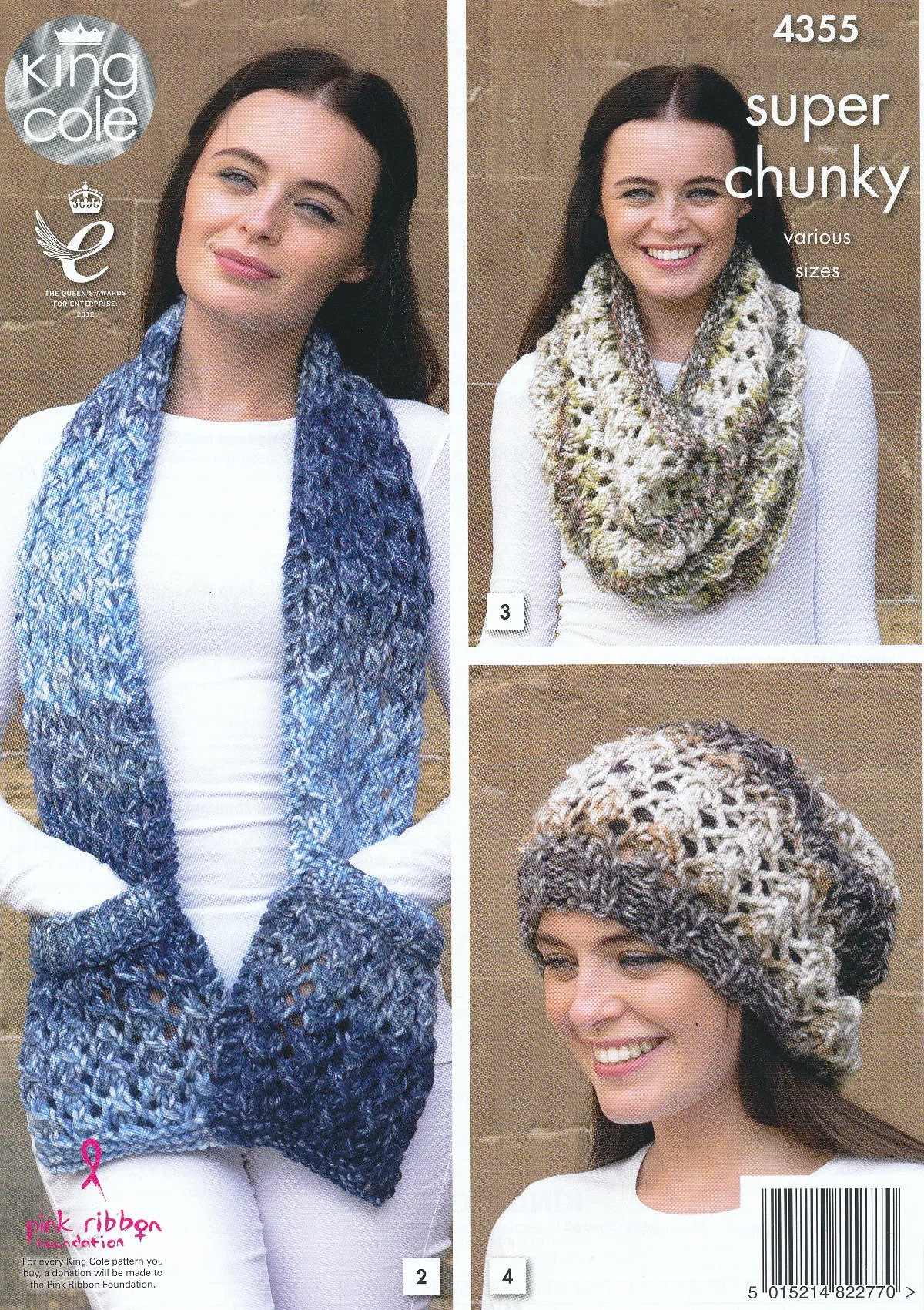 King Cole 4355 Winter Essentials Super Chunky Knitting Pattern