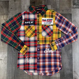 Kleep- flannel shirt w/heavy patch works (yellow)