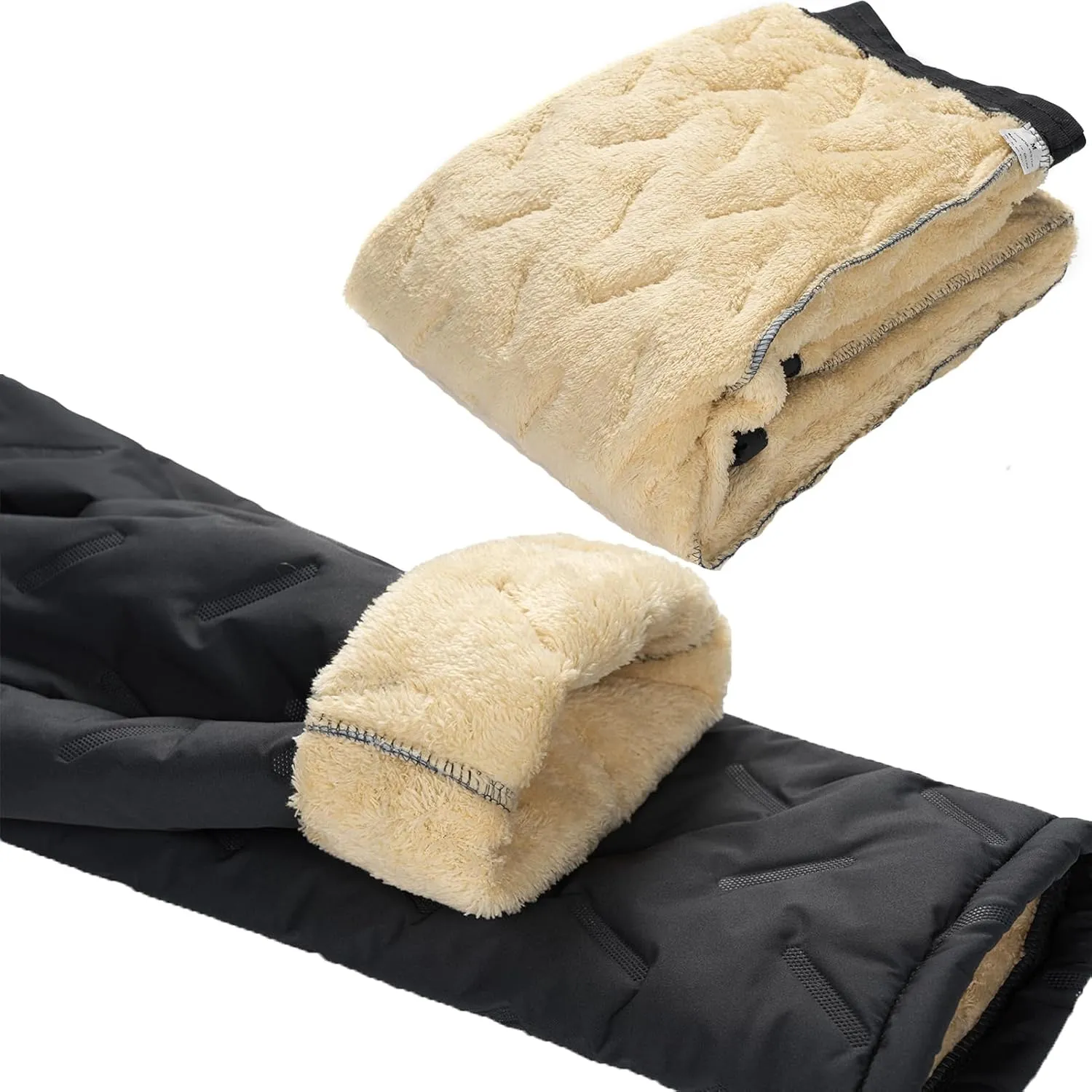 MANLUODANNI Men's Winter Fleece Sweatpants Sherpa Lined Pants Active Drawstring Jogger Trousers