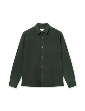 Map Flannel Shirt | Dark Moss