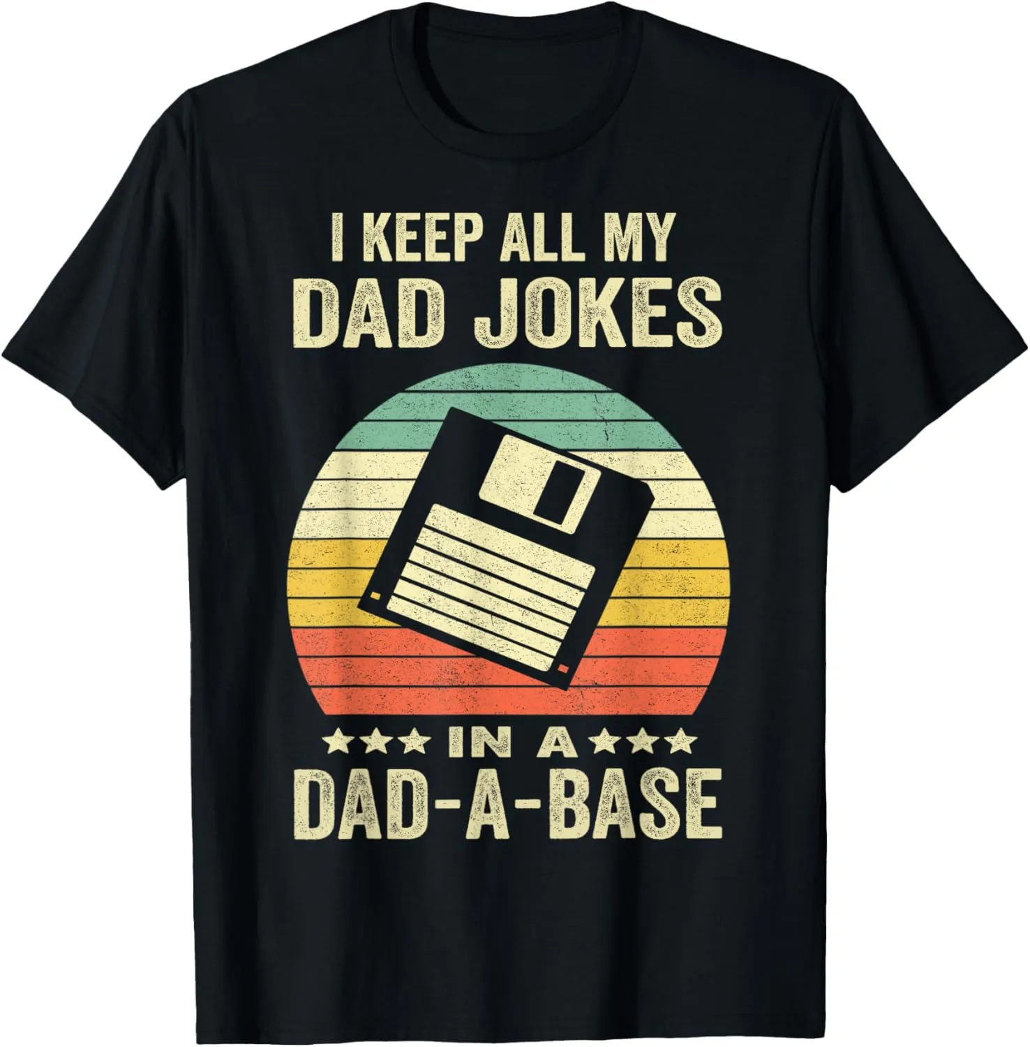 Mens Funny dad jokes in dad-a-base vintage for father's day T-Shirt