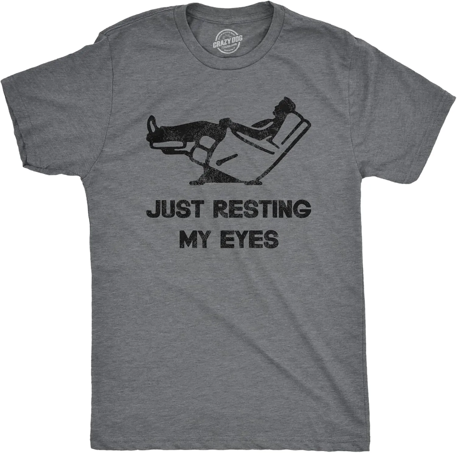 Mens Just Resting My Eyes T Shirt Funny Sarcastic Top for Dad Joke