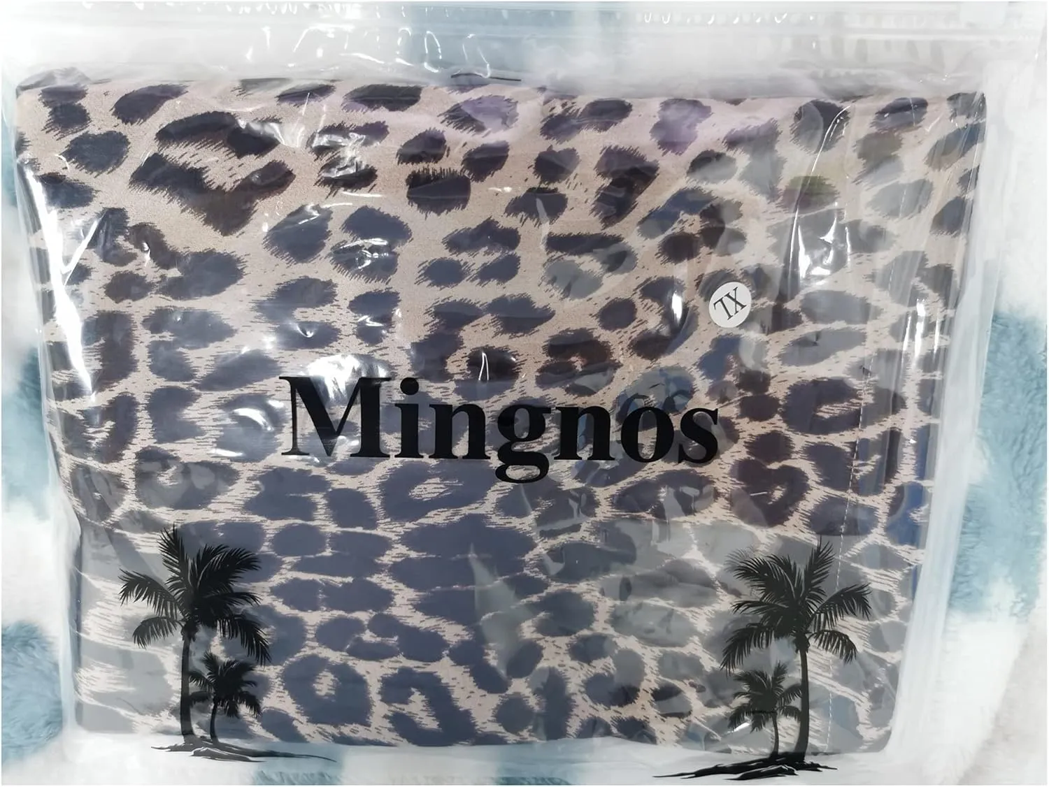 Mingnos Womens Faux Suede Leopard Print High Waisted Bodycon A-Line Mini Short Skirts