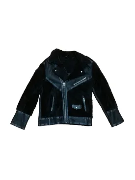 Mixed Shearling Biker