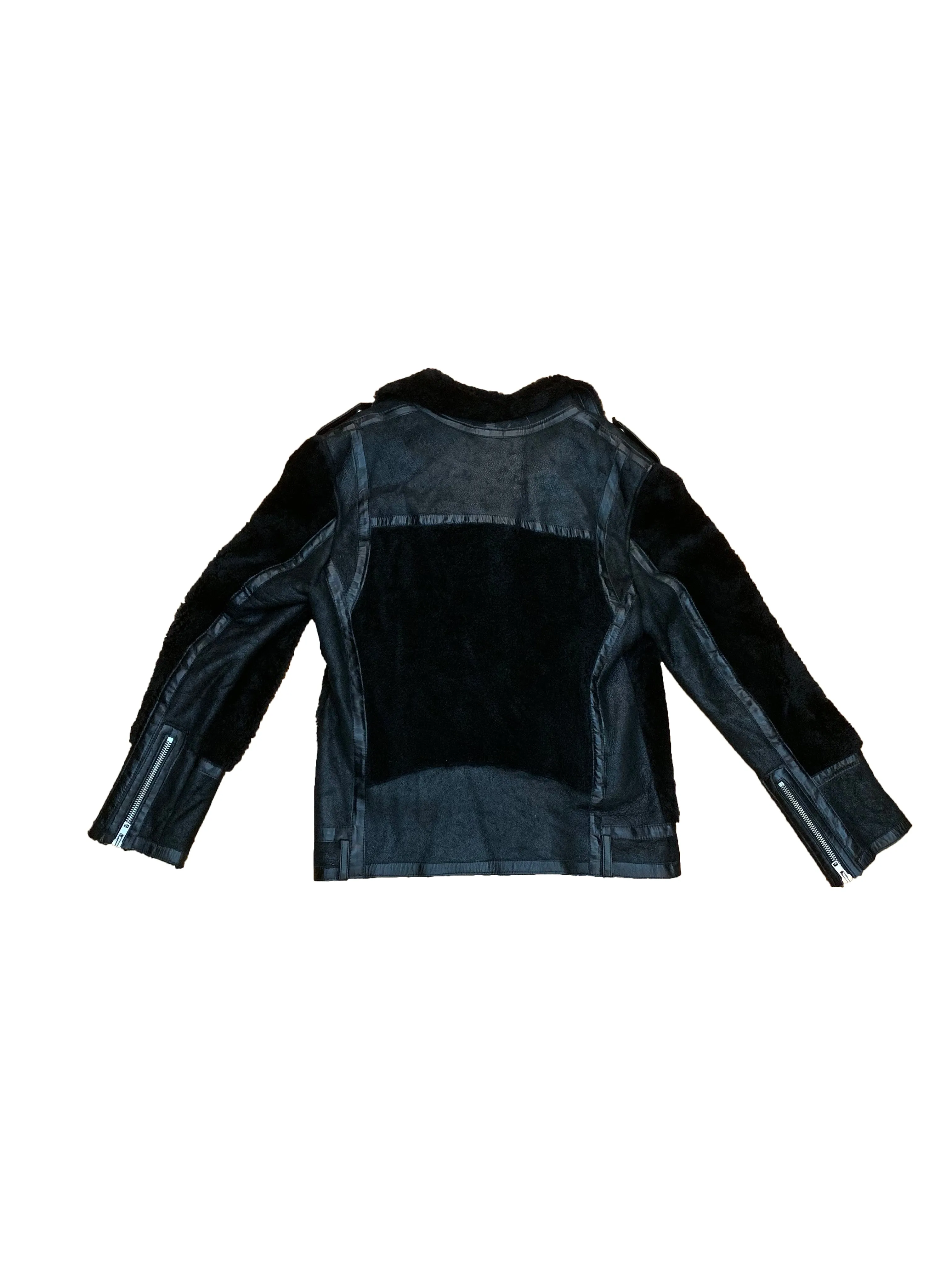 Mixed Shearling Biker
