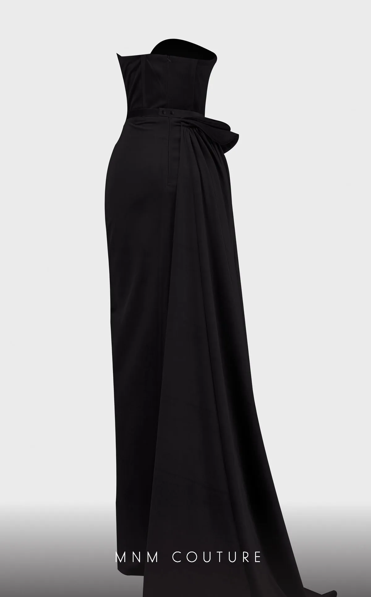 MNM Couture N0515 : Radiant Drama in a Strapless Velvet Evening Gown.