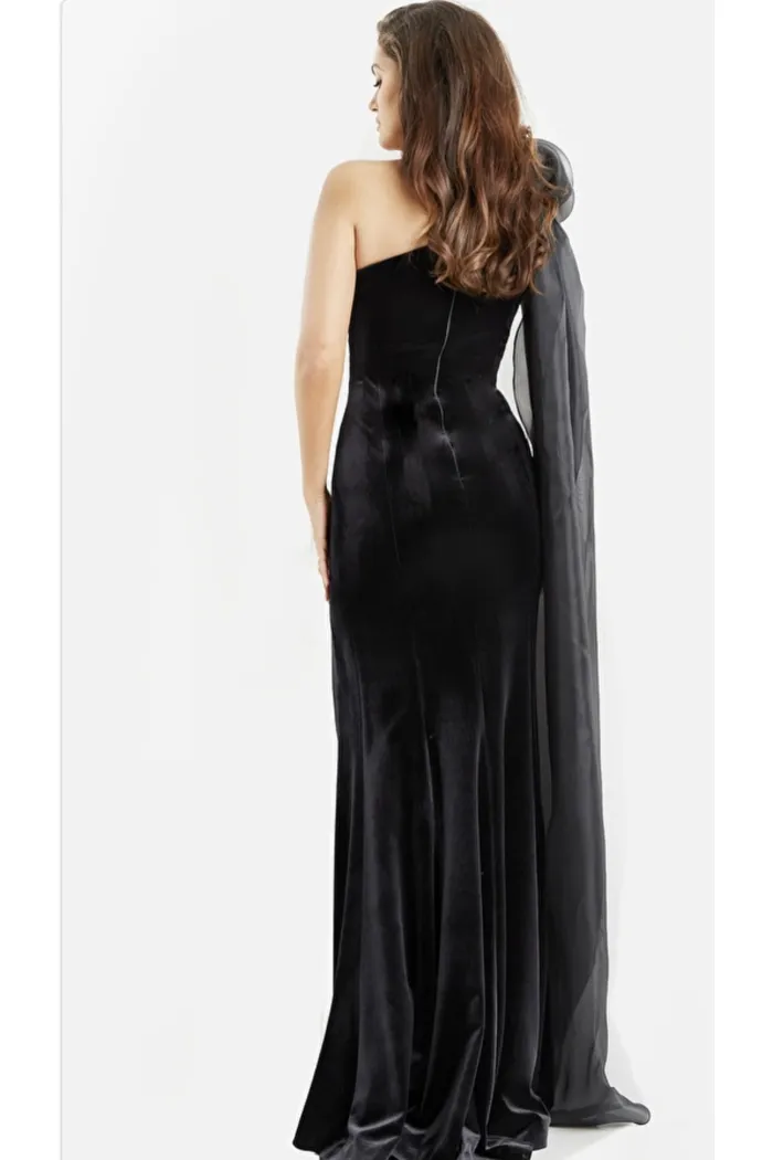 One Shoulder Sheath Evening Dress