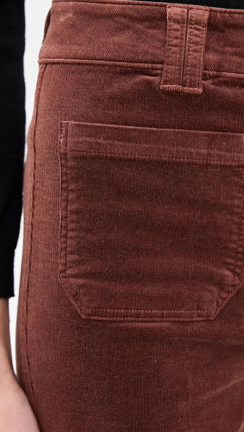 PAIGE Women's Corduroy Sasha 32" Pants with Patch Pocket