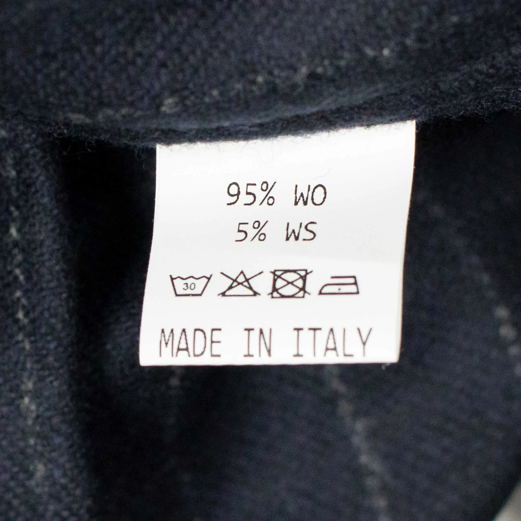"Pat-a-Cake Pants" in navy chalk stripe wool and cashmere flannel
