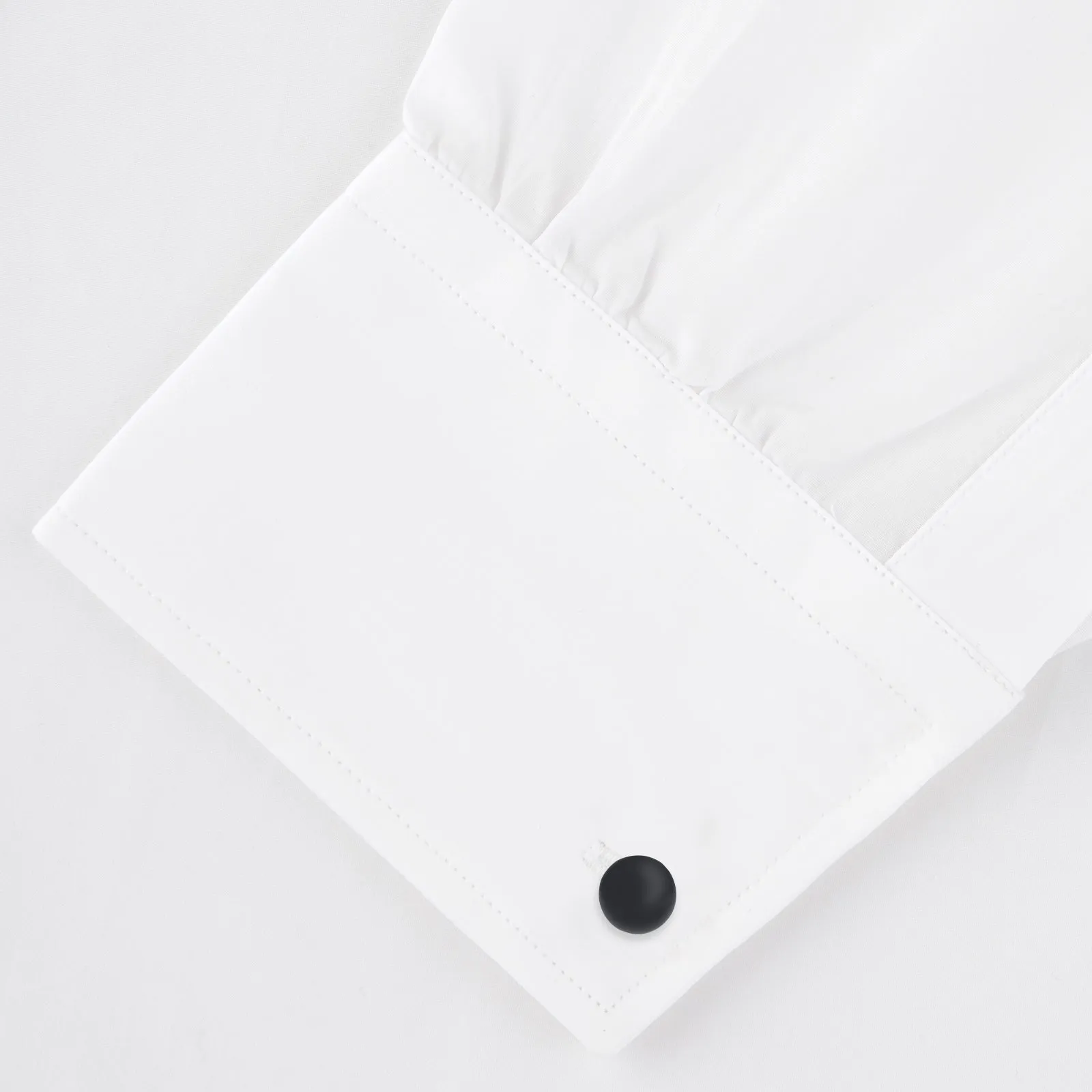 Reversible Onyx and Mother-of-Pearl Bulb Sterling Silver Cufflinks