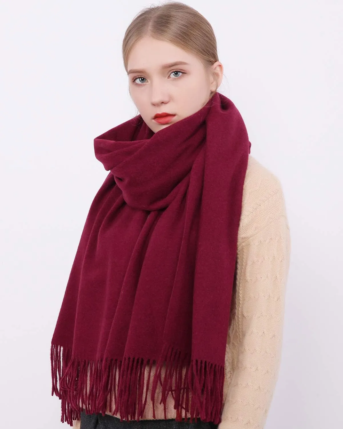 RIIQIICHY Winter Scarfs for Women Pashmina Shawls Wraps for Evening Dresses Large Warm Soft Scarves