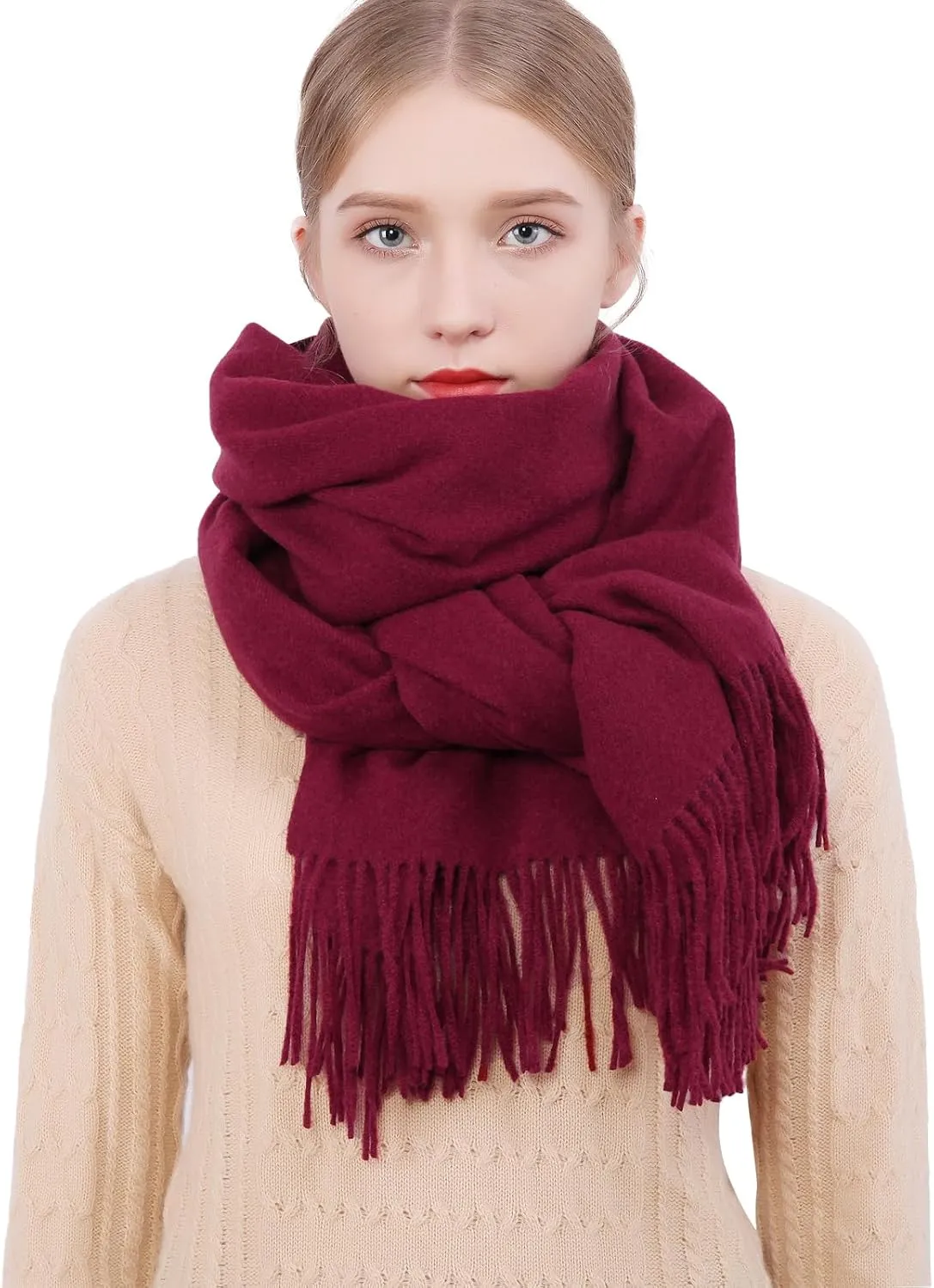 RIIQIICHY Winter Scarfs for Women Pashmina Shawls Wraps for Evening Dresses Large Warm Soft Scarves