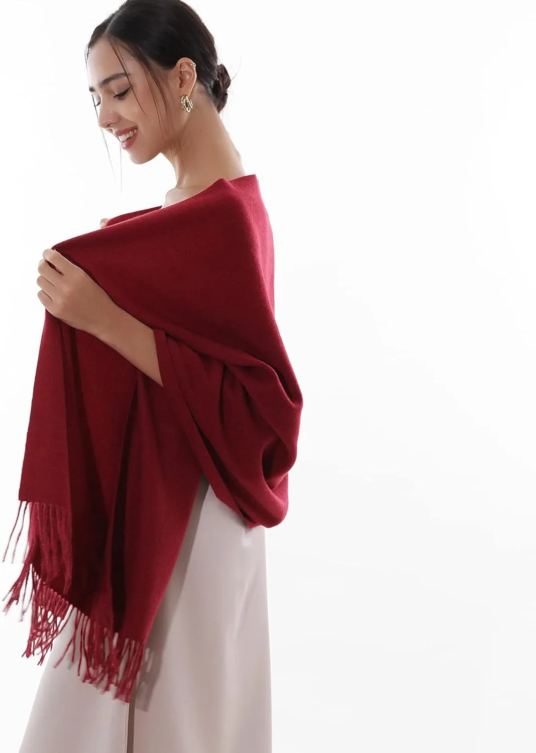 RIIQIICHY Winter Scarfs for Women Pashmina Shawls Wraps for Evening Dresses Large Warm Soft Scarves