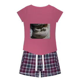 Snake Women's Sleepy Tee and Flannel Short