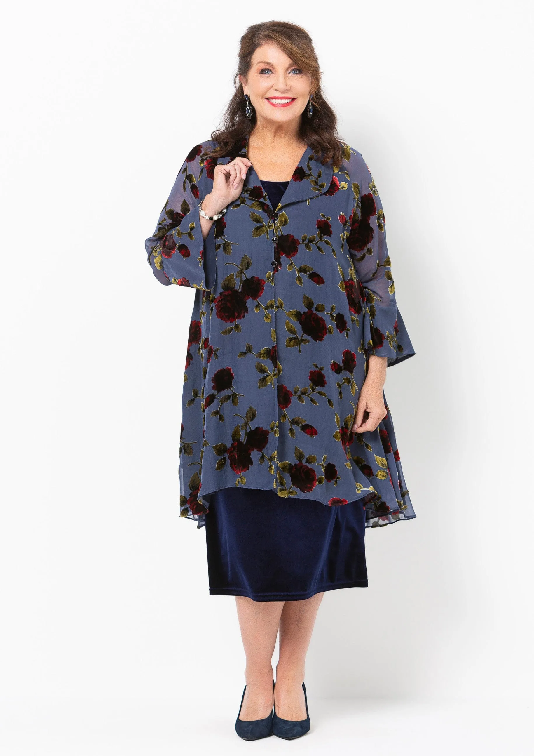 Stretch Velvet Evening Dress