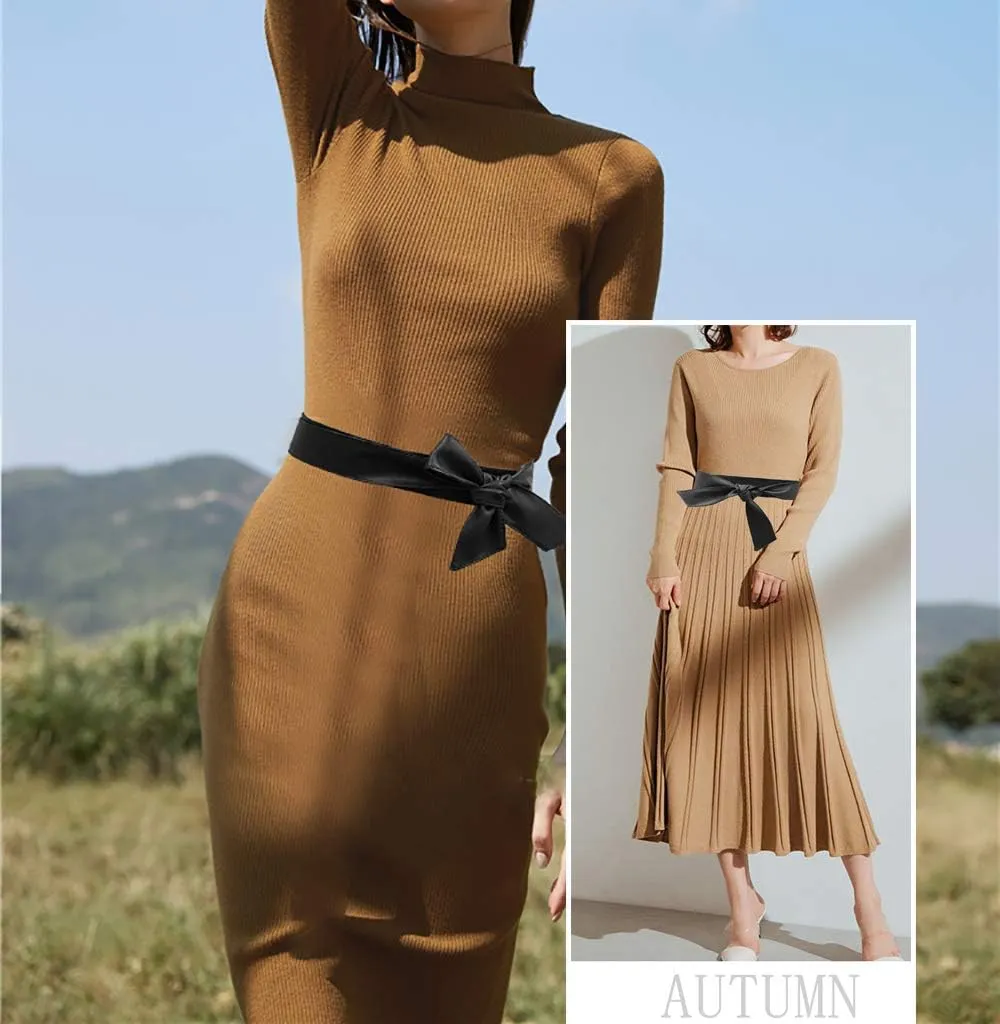 TeeYee Women OBI Belt Fashion Solid Color PU Leather 4.5cm Wide Waist Band 70 Inch in Extra Size
