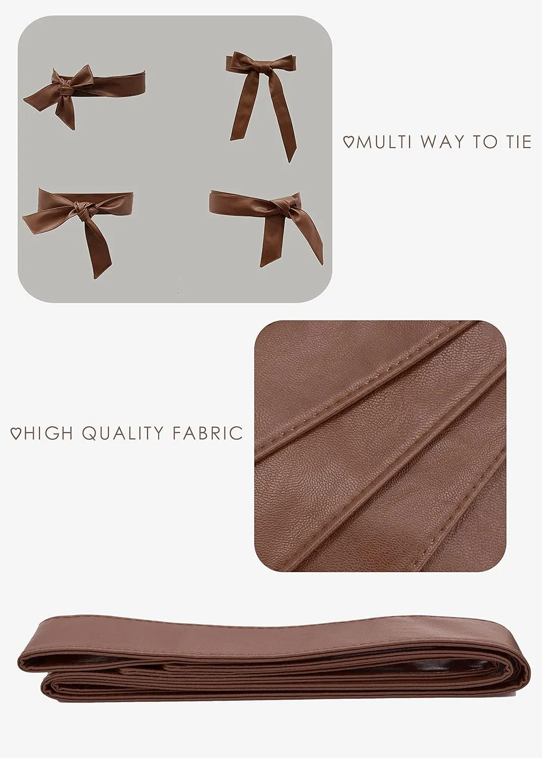 TeeYee Women OBI Belt Fashion Solid Color PU Leather 4.5cm Wide Waist Band 70 Inch in Extra Size