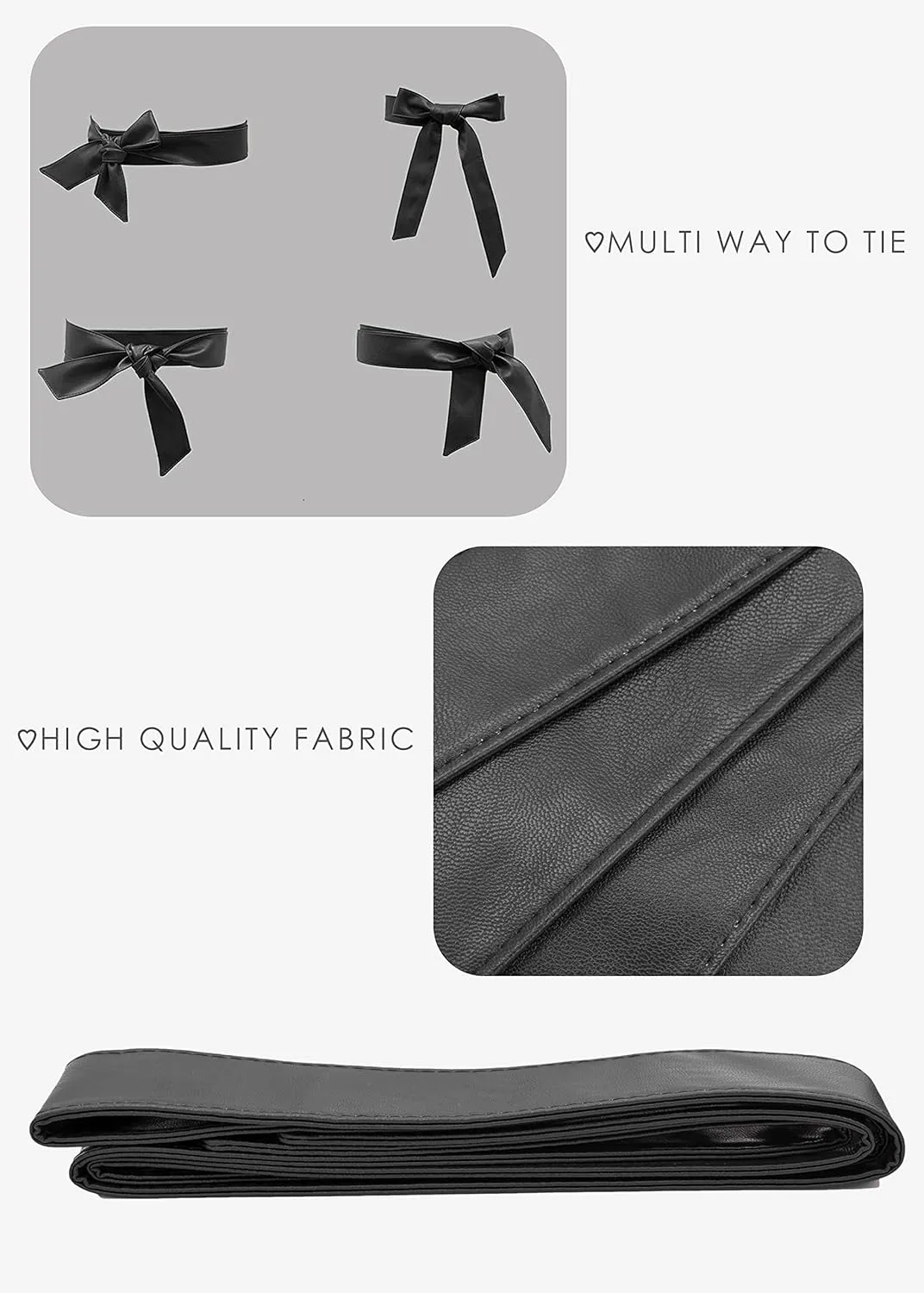 TeeYee Women OBI Belt Fashion Solid Color PU Leather 4.5cm Wide Waist Band 70 Inch in Extra Size