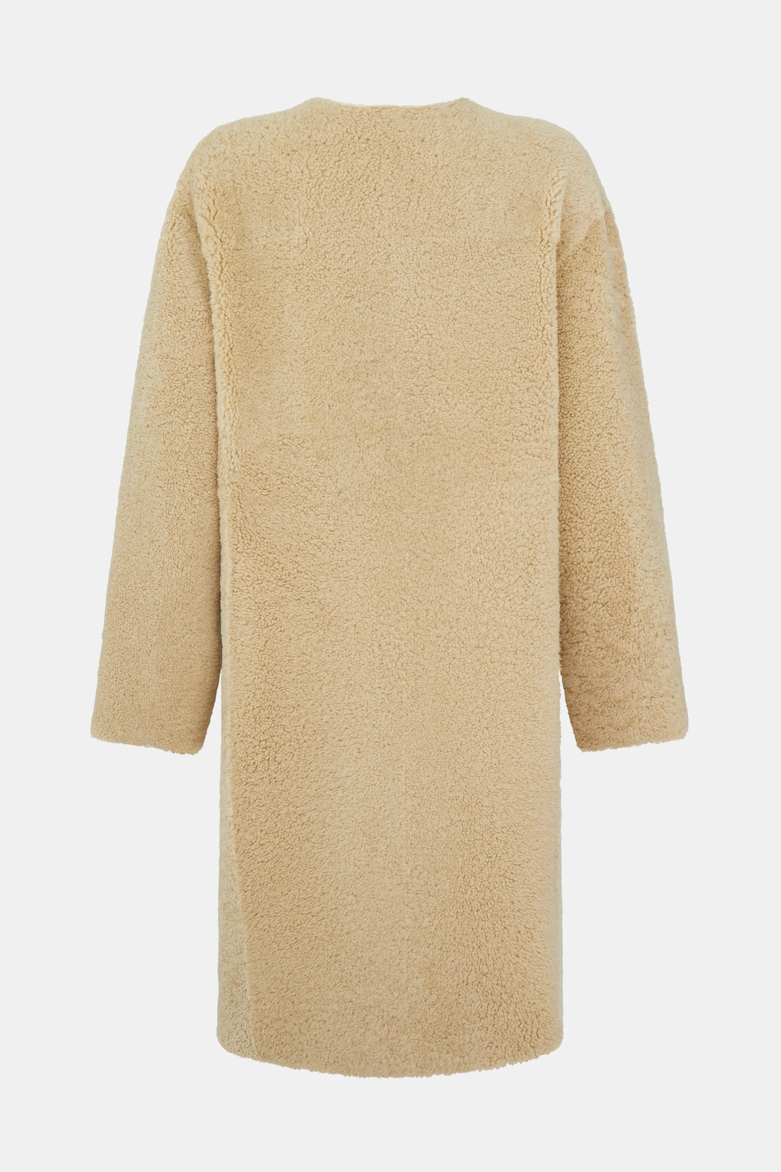 Vanilla Curly Shearling Reversible Coat