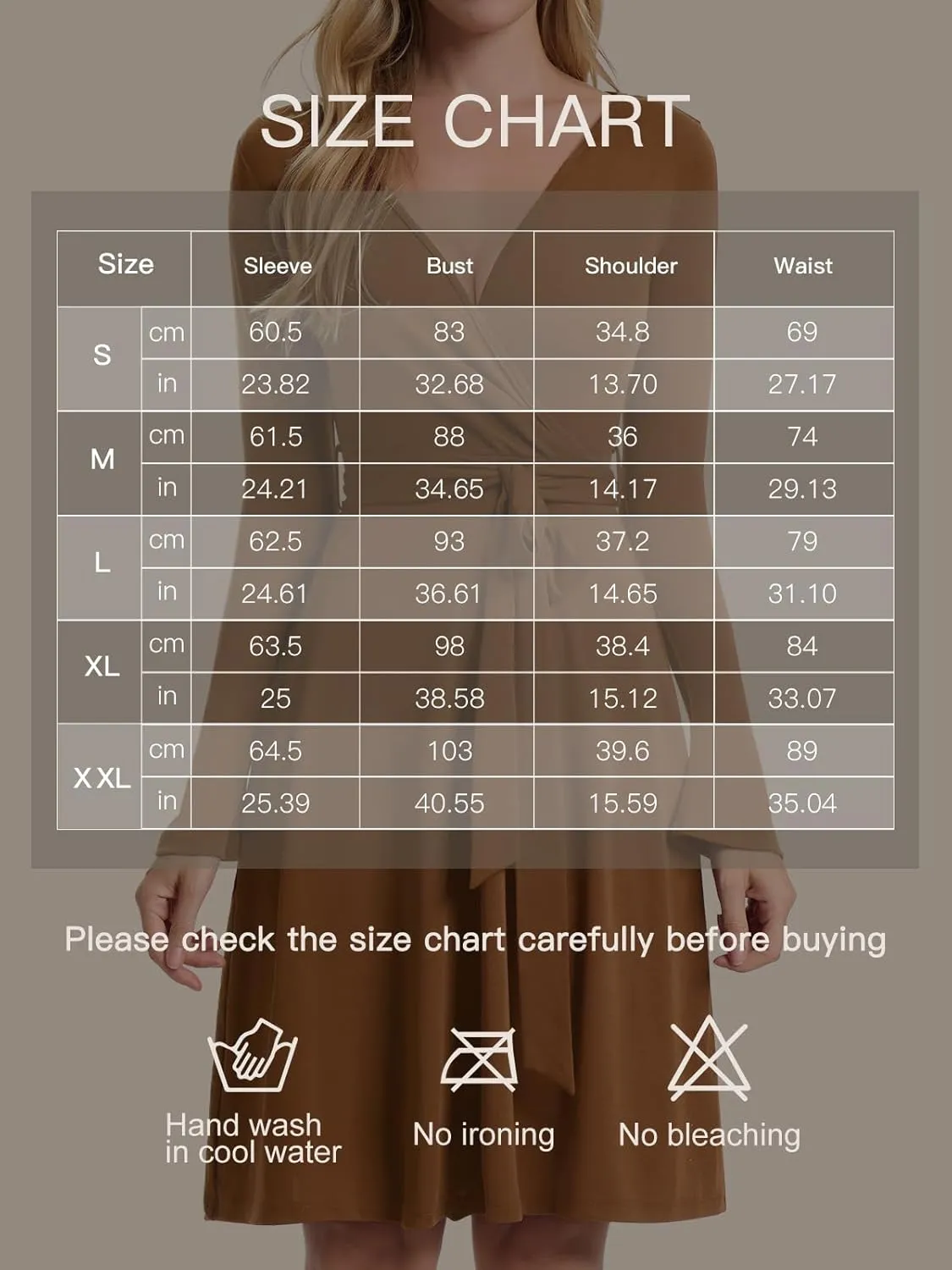 Women's Fall Long Sleeve Dress: Wrap V Neck Midi Dresses - Casual Party Rib Dresses with Belt